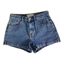 PacSun Womens Shorts Size 24 Mom Shorts Blue Denim Cuffed High Rise Light Wash  - £15.28 GBP