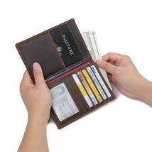 Unisex Passport Case Leather Slim Multi Function Men Travel Wallet Card ... - $35.14