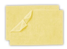 Lavish Touch Set of 2 Chenille 20x32 Non Slip Extra Soft Absorbent Shaggy Floor  - £26.14 GBP