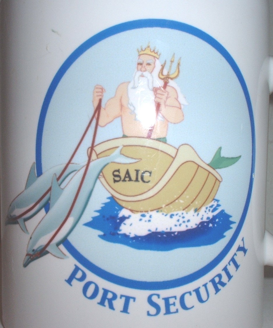 Ceramic coffee mug: SAIC Port Security; used good condition - $15.00