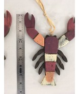 Wood Hand Crafted Beach House Decor Set of 2 Wall Hang Lobsters - $28.71