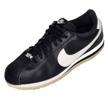 Nike Cortez Basic Leather Shoes Mens 9.5 Classic Black White 819719-012 - £94.93 GBP