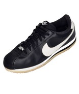 Nike Cortez Basic Leather Shoes Mens 9.5 Classic Black White 819719-012 - $118.79