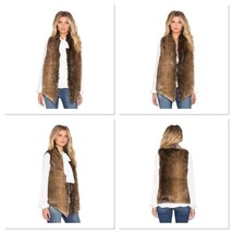 Yumi Kim Revolve Cuddle Me Chic Faux Fur Vest Caramel Brown Women Size S... - £46.57 GBP