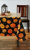 Celebrate Vinyl Tablecloth Halloween Pumpkin Nevermore 52x70 - £12.74 GBP