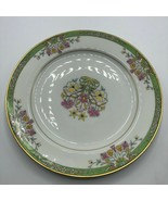 Paramount Haviland France Porcelain Plate 7.5&quot; Floral Green Gold Vintage - £15.72 GBP