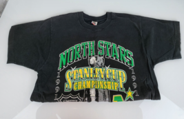 Vintage Minnesota North Stars Stanley Cup T-Shirt Size L 1991 90s NHL Lo... - $44.54