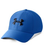 Under Armour UA 3.0 Blitzing Royal Blue Black Logo Hat Cap Men&#39;s Stretch... - $368.02 MXN