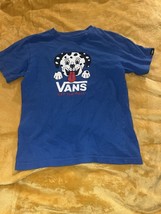Vans Shirt Kids 5/M  Dalmation True Blue Puppy Casual Tee - $8.78