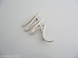 Tiffany &amp; Co Zig Zag Pin Silver Scribble Brooch Gift Love Classic Picass... - £195.15 GBP