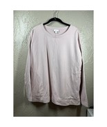 Pure Jill J.Jill Dusty Rose Long Sleeve Crew Neck Pockets Short Top Size... - €18,79 EUR