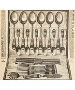 1900 Solid Silverware Set Advertisement Victorian Sears Roebuck 5.25 x 7&quot;  - $386.08 MXN