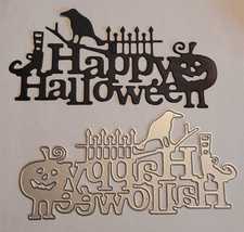Happy Halloween with Bird &amp; Pumpkin metal cutting die  - £7.90 GBP