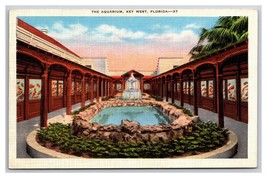 Open Aquarium Key West Florida FL UNP Linen Postcard N24 - £2.28 GBP