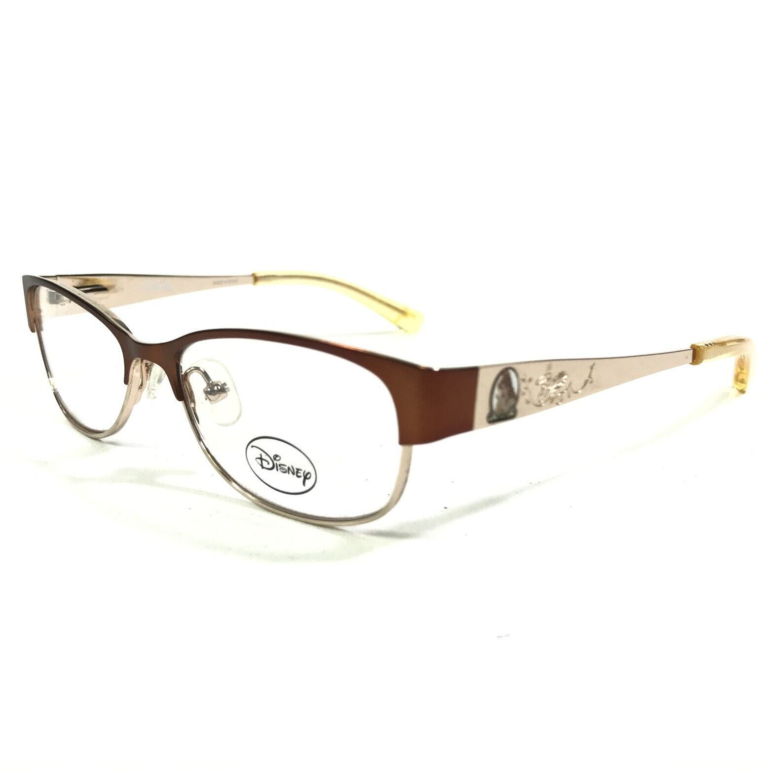 Disney Kinder Brille Rahmen 3E 1005 3002 Brown Gold Belle Prinzessin 47-... - $14.80