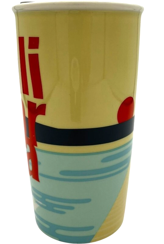 2017 Starbucks California Ceramic 12 oz Tumbler Travel Mug With Lid 6" Tall Item image 2