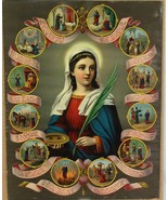 Saint Lucy Christian martyr from Syracuse Sicily Poster 16&quot; x 12&quot; Catholic - €84,31 EUR