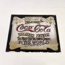 Coca Cola Mirror Relieves Fatigue 5 Cents Glass Advertisement Sign 1970s... - £21.83 GBP