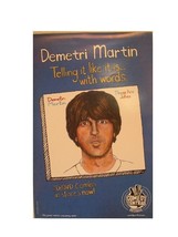 Demetri Martin Poster Telling It Like It is With Words - $8.99