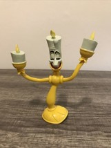Disney Beauty &amp; Beast Lumiere Plastic Bendie Bendable Figure Just Toys NY 90s - £7.89 GBP