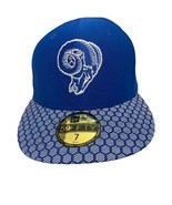 New Era Los Angeles Rams 5950 On Field 2017 Sideline Fitted Hat Blue Size 7 - £17.97 GBP