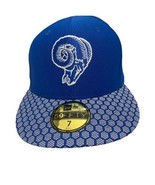 New Era Los Angeles Rams 5950 On Field 2017 Sideline Fitted Hat Blue Size 7 - £17.93 GBP