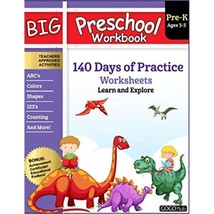 Big Preschool Workbook: Ages 2-5, 140+ Worksheets of PreK Learning Activities, - £10.21 GBP