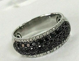 2.5Ct Black Simulated Diamond Pinky Men’s Band Ring 14K White Gold Plated... - £94.00 GBP