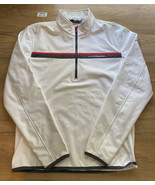 J Lindeberg Mens 1/4 Zip Golf Wind Fleece Lined Long Sleeve Jacket White XL - £38.83 GBP