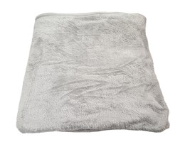 Extra Soft MicroPlush Light Gray Oversized Throw Blanket 106 x 94&quot; -Threshold - £39.40 GBP