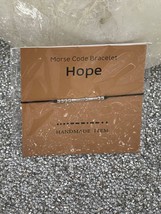 String Bracelet HOPE Morse Code Adjustable Motivational Inspirational SEALED NEW - $18.95