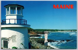 Ogunquit Me Lobster Point Light Marginal Way  Postcard Maine Lighthouse - £3.65 GBP
