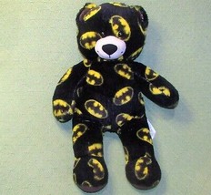 Build A Bear Batman 17&quot; Dc Comics Plush Stuffed Super Hero Teddy Black Yellow - £17.98 GBP