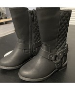 Wonder Nation Girl’s Zip up Boots Size 8 Black Silver Buckle Studs New - $225.99 MXN