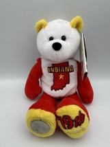 8” Tall Beanie Plush COIN  BEAR  Indiana 19th State - Limited Treasures! - £4.78 GBP