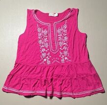 Faded Glory Sleeveless Top Women’s S (4-6) Pink W/ Embroidered Flowers - $272.76 MXN