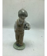 RARE VINTAGE NAO by Lladro &quot;Wanna Play&quot; Boy with Soccer Ball Figurine Sp... - $38.43 CAD