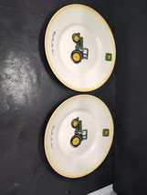 John Deere Tractor 9&quot; Salad Plates, Set of 2, &quot;Nothing Runs Like a Deere... - $15.84