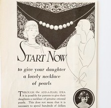 1929 Add A Pearl Necklace Advertisement Antique Jewelry Ephemera  - $19.99
