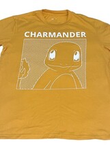 Charmander Pokémon Graphic T-Shirt Yellow/Orange Short Sleeve Adult Tee image 3