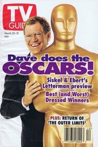 ORIGINAL Vintage TV Guide Mar 25 1995 No Label David Letterman - £11.66 GBP