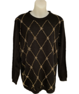 Vintage 1980’s Black Gold Beaded Sweater - £69.99 GBP