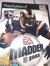 Madden NFL 2003 Sony PlayStation 2 PS2 Complete w/Manual CIB Tested Works - £5.83 GBP