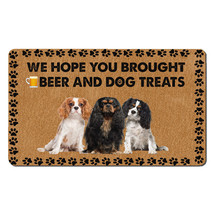 Funny Cavalier King Dogs Doormat Beer And Dog Treats Mat Gift For Dog Mo... - £31.11 GBP