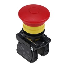 Emergency Stop Switch 122514GT, Push Button, Hinge Lever, ON-OFF, Red, - $55.02