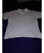 CHEROKEE Men&#39;s COLLARED Pullover Short sleeve SHIRT White LARGE - $10.81 CAD