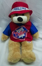 PHILADELPHIA PHILLIES MLB BASEBALL TEDDY BEAR 14&quot; Plush STUFFED ANIMAL Toy - £14.39 GBP