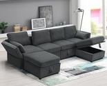 Merax Modular Sectional Sofa, U Shaped Couch w/Adjustable Backrests &amp; Ar... - $1,667.99