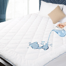 Mattress Protector Waterproof Cotton Quilted Matress Pad Bed Cover Extra Deep Po - £49.68 GBP+