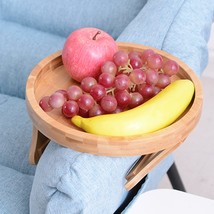 Potable Sofa Tray Table Wood Armrest Clip-On Tray Practical TV Snack Tray For Re - £17.47 GBP+